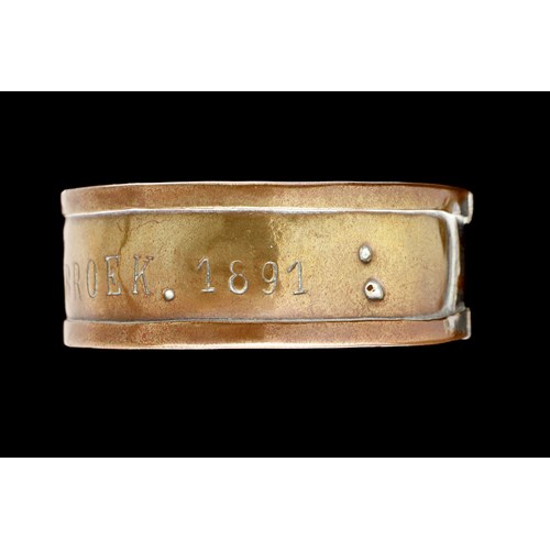 An Unusual Brass Swan Collar Etched with ‘M. BAK. AGTERBROEK.’ and Dated ‘1891’